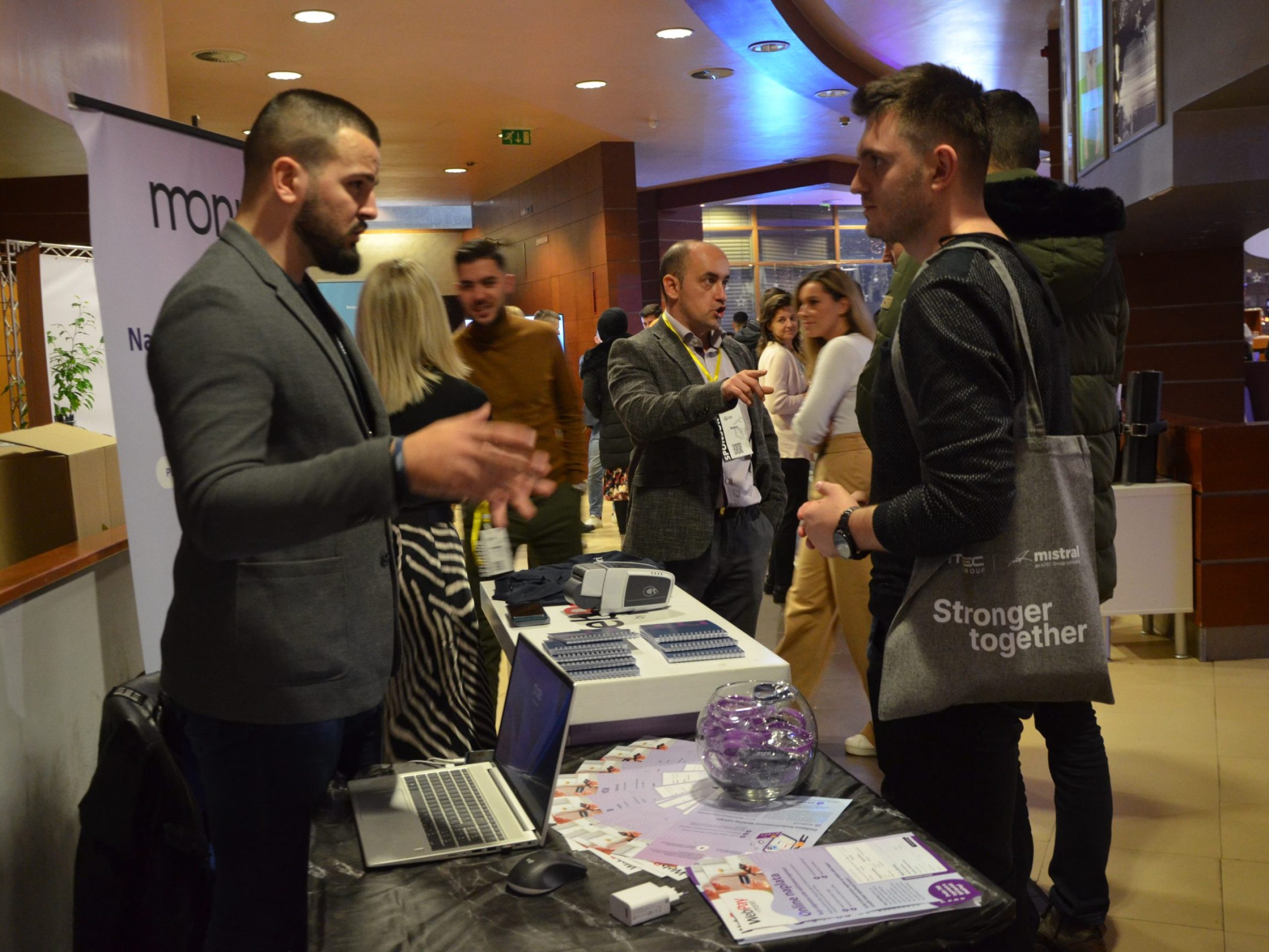 Futures LEaders Summit expo networking between company representatives and students
